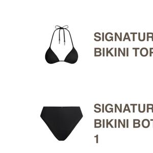 Skims signature triangle bikini top and high rise bottoms